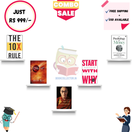 THE 10X RULE , THE SECRET, ART OF HAPPINESS, START WITH WHY, PSYCHOLOGY OF MONEY.