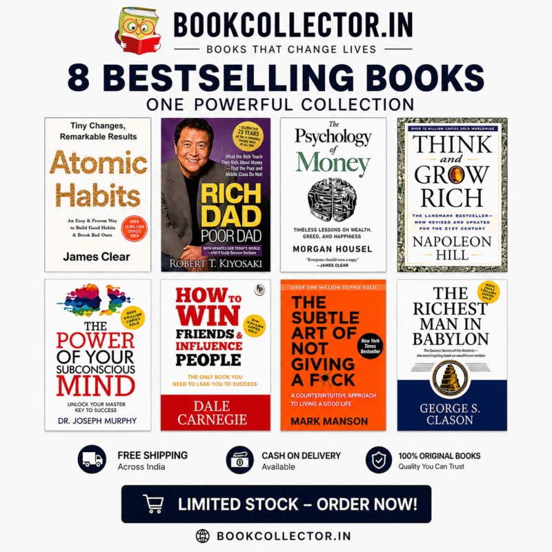8 self help books combo for mindset change.
